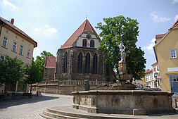 Marktplatz in Arnstadt an der Bachkirche